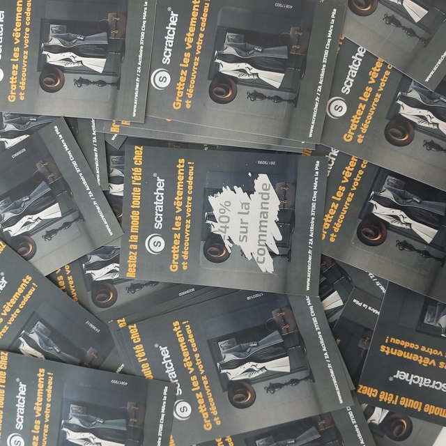 Cartes à gratter vêtements #2