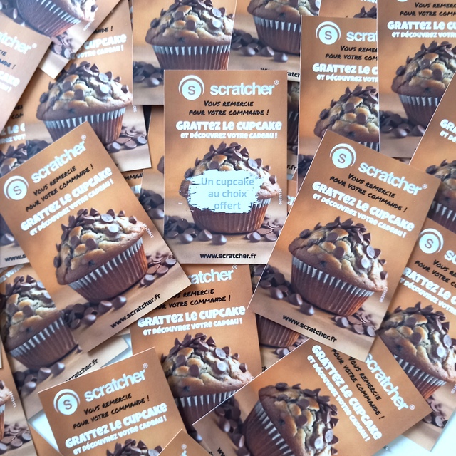 Tickets à gratter cupcake