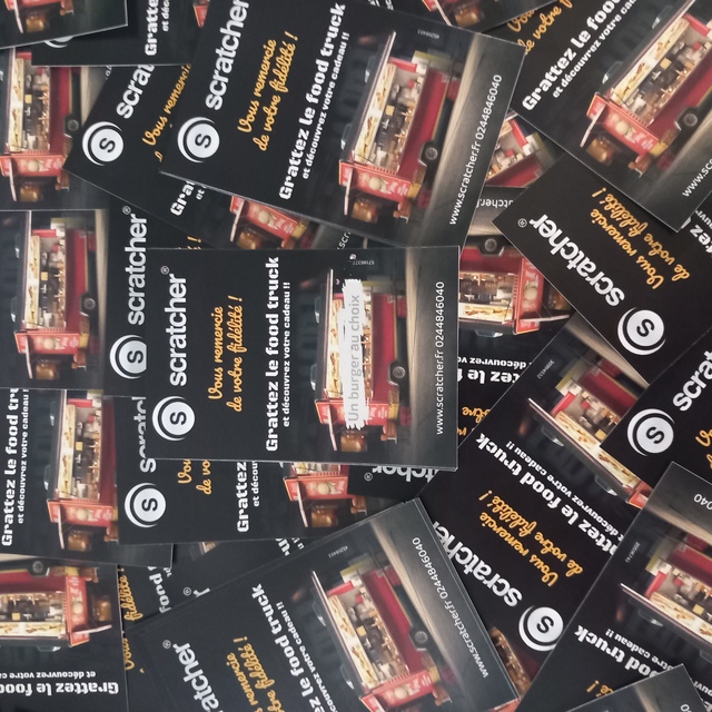 Carte à gratter Food truck surprise