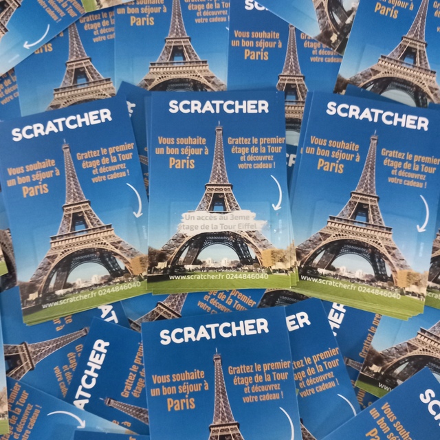 Carte à gratter tour Eiffel