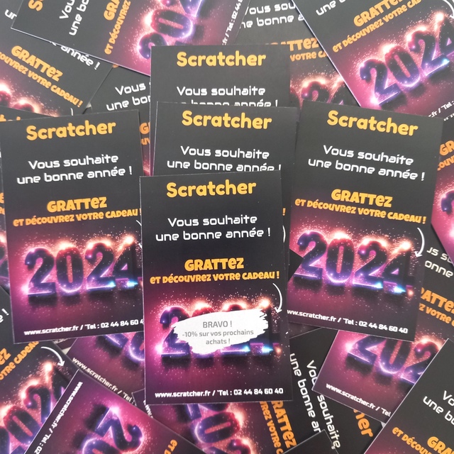 Ticket à gratter nouvel an 2024