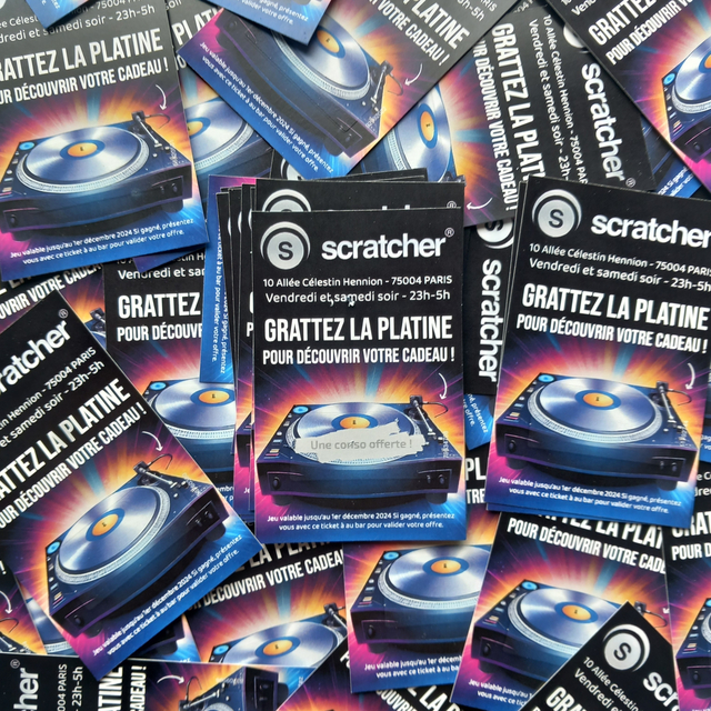 Tickets à gratter pour les festivals de musique et les discothèques