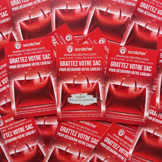 Tickets à gratter pour les magasins de vêtements